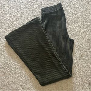 Aerie Velour Green flare leggings XXS short